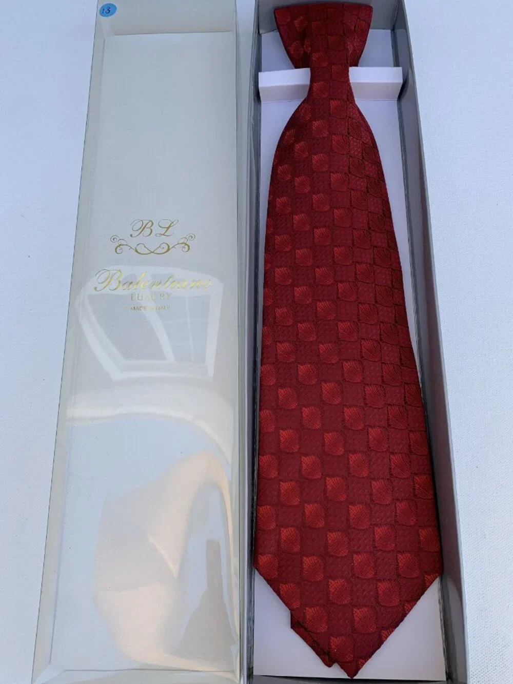 BALENTIANO Luxury 100% Silk Tie for Men Made in Italy 57